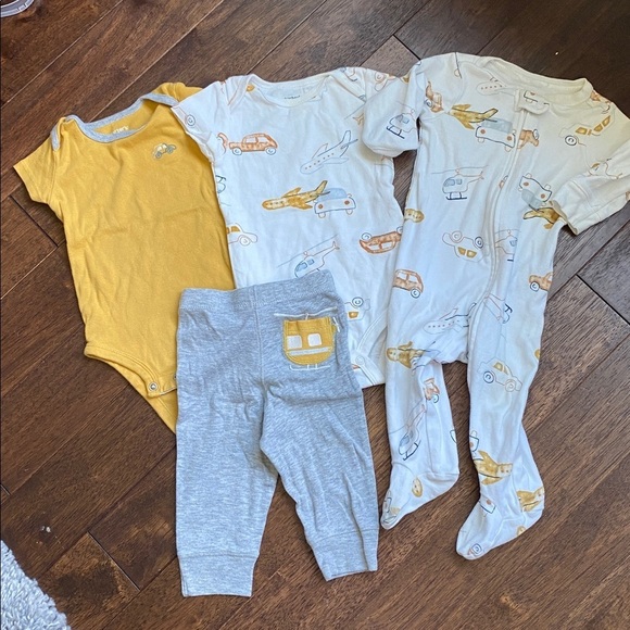 Carter's Other - Carter's Yellow and Gray Kids Matching Set